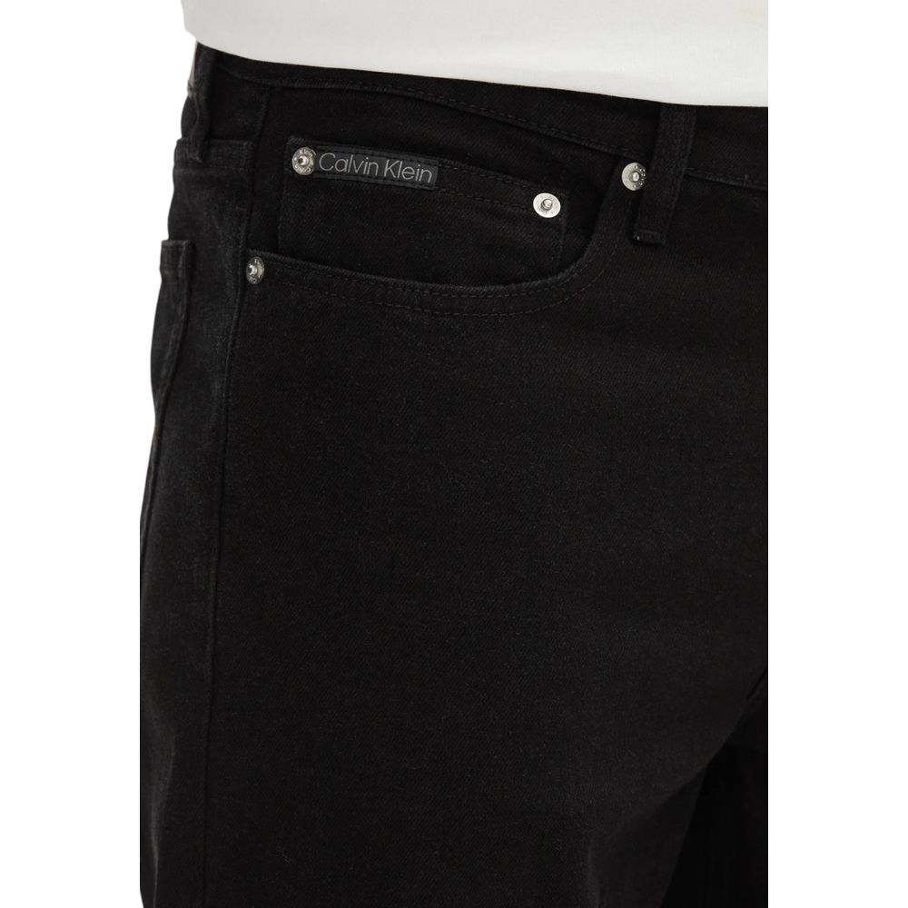 Black Cotton Bermuda Shorts
