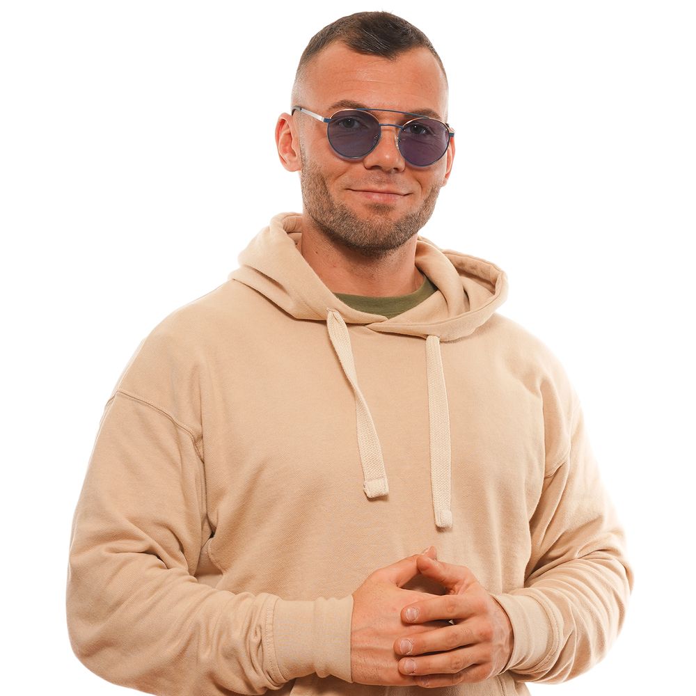 Blue Metal & Plastic Sunglasses