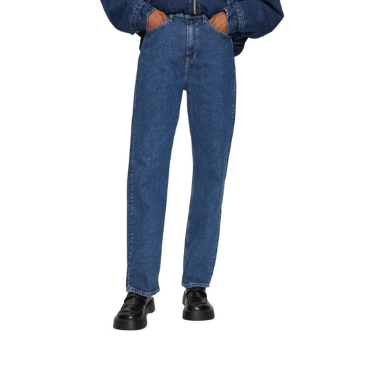 Blue Cotton Mom Jean