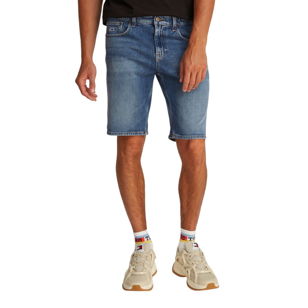 Blue Recycled Cotton Bermuda Shorts