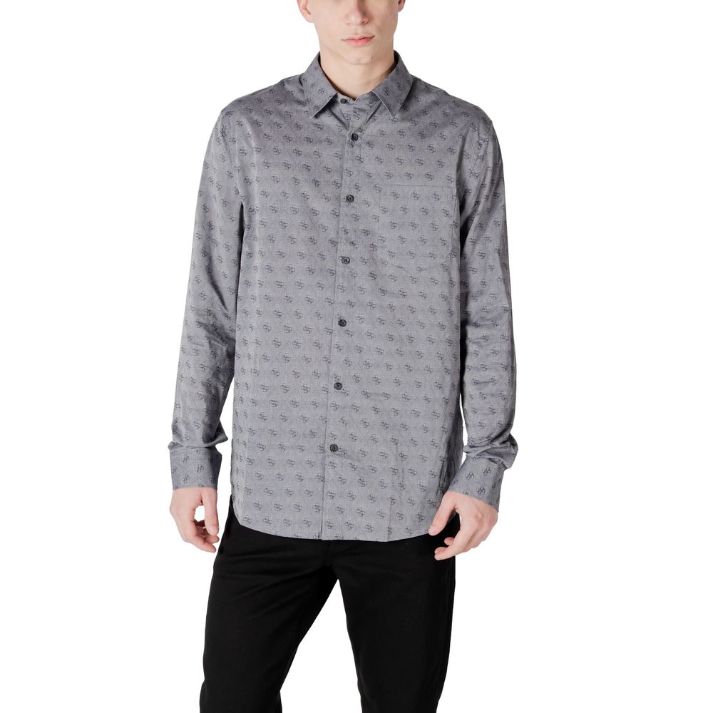 Gray Cotton Pattern Shirt