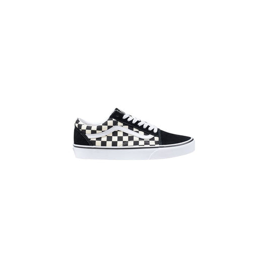 Black And White Fabric Low Top Sneakers